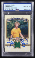 Larry Bird Signed 2012 Upper Deck Goodwin Champions Memorabilia #MLB (PSA | Auto Grade 10) at PristineAuction.com
