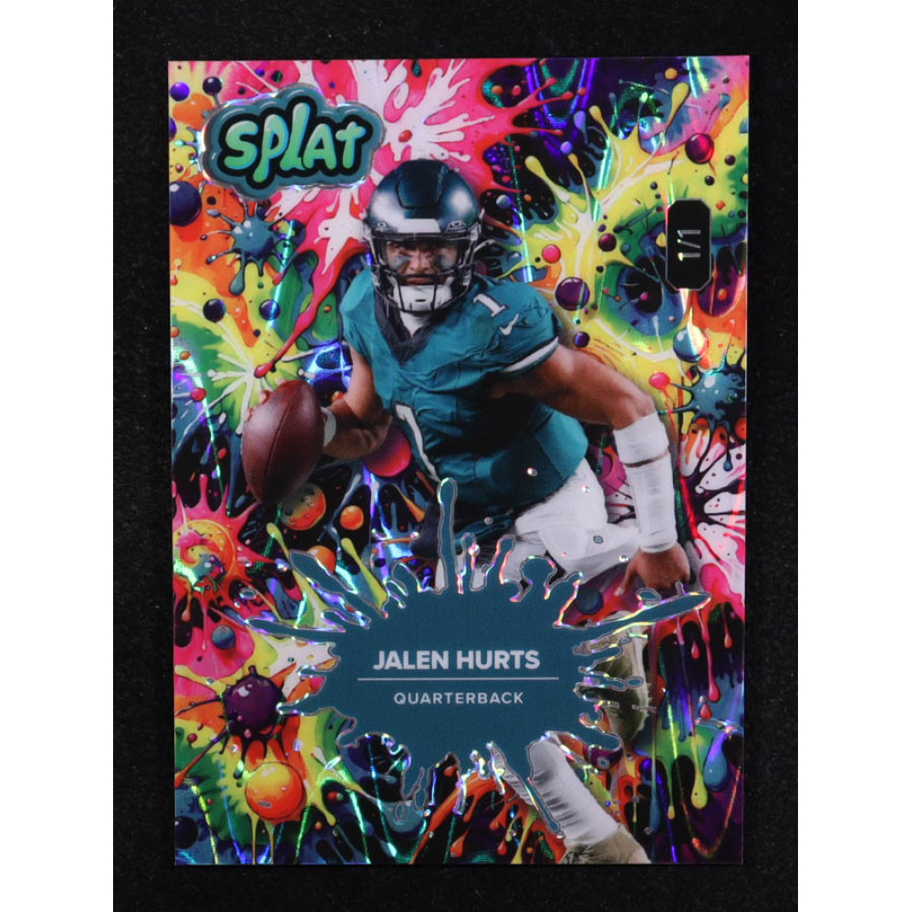 Jalen Hurts 2024 Wild Card Splat Baseball TieDye #SBTIE08-JH #1/1 at PristineAuction.com