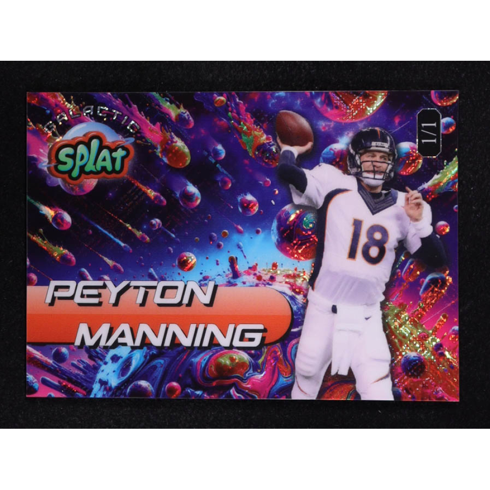 Peyton Manning 2025 Wild Card Splat Galactic #SGALb4-PM #1/1 at PristineAuction.com