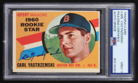 Carl Yastrzemski Signed 1960 Topps #148 RC (PSA | Auto Grade 9) at PristineAuction.com