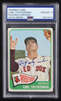 Carl Yastrzemski Signed 1965 Topps #385 (PSA | Auto Grade 10) at PristineAuction.com