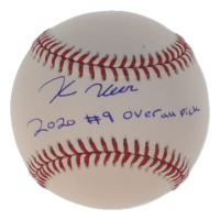 Zac Veen Signed OML Baseball Inscribed "2020 #9 Overall Pick" (JSA) at PristineAuction.com