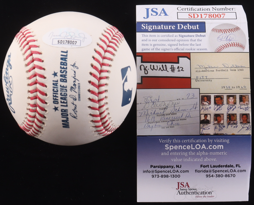 Zac Veen Signed OML Baseball (JSA) at PristineAuction.com Zac Veen Signed OML Baseball (JSA) at PristineAuction.com