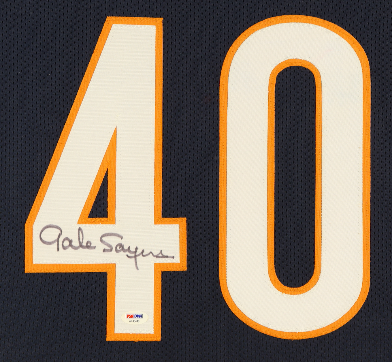 Gale Sayers Signed Custom Framed Jersey Display (PSA) at PristineAuction.com Gale Sayers Signed Custom Framed Jersey Display (PSA) at PristineAuction.com