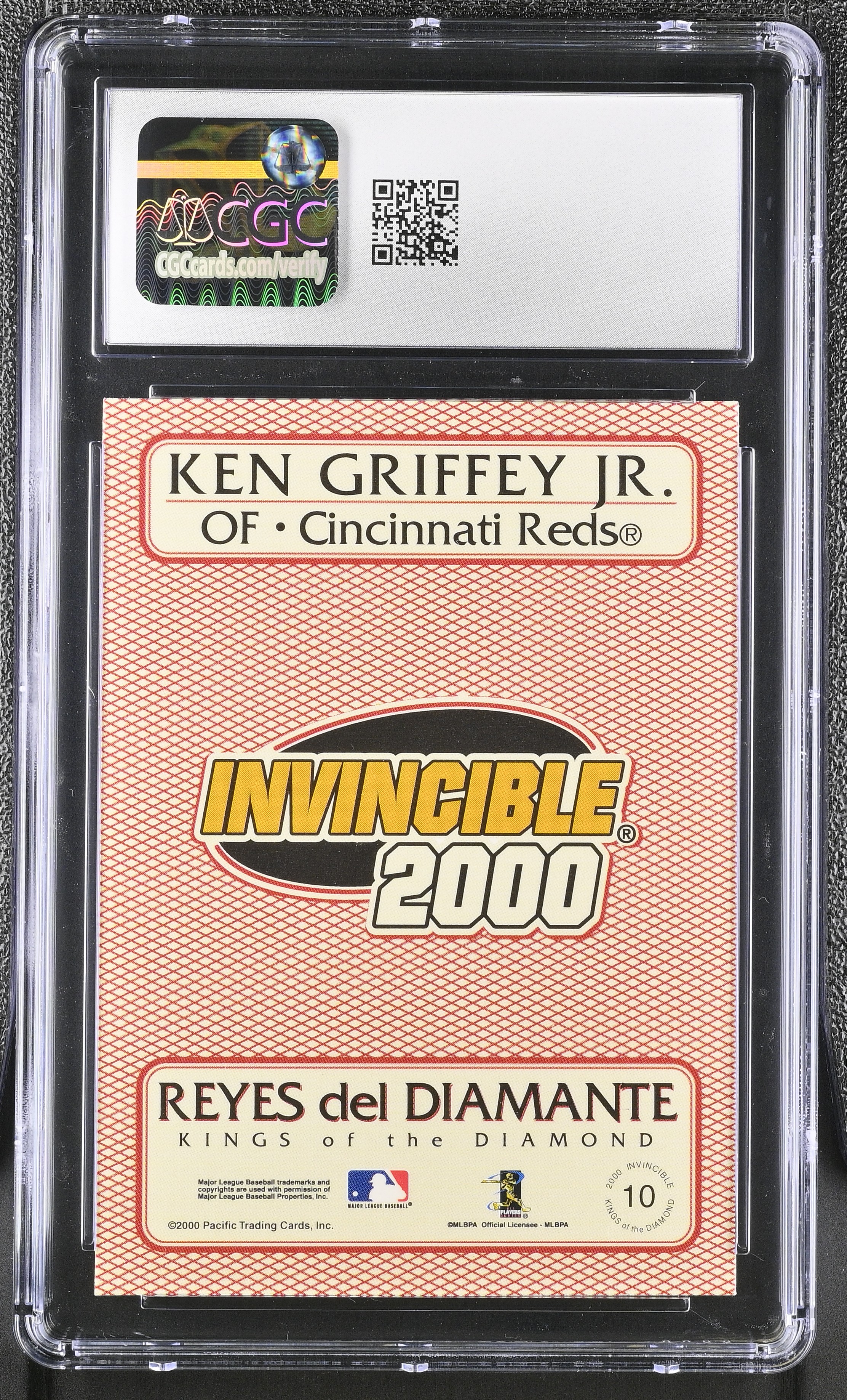 Ken Griffey Jr. 2000 Pacific Invincible Kings Of The Diamond #10 (CGC 8) at PristineAuction.com Ken Griffey Jr. 2000 Pacific Invincible Kings Of The Diamond #10 (CGC 8) at PristineAuction.com