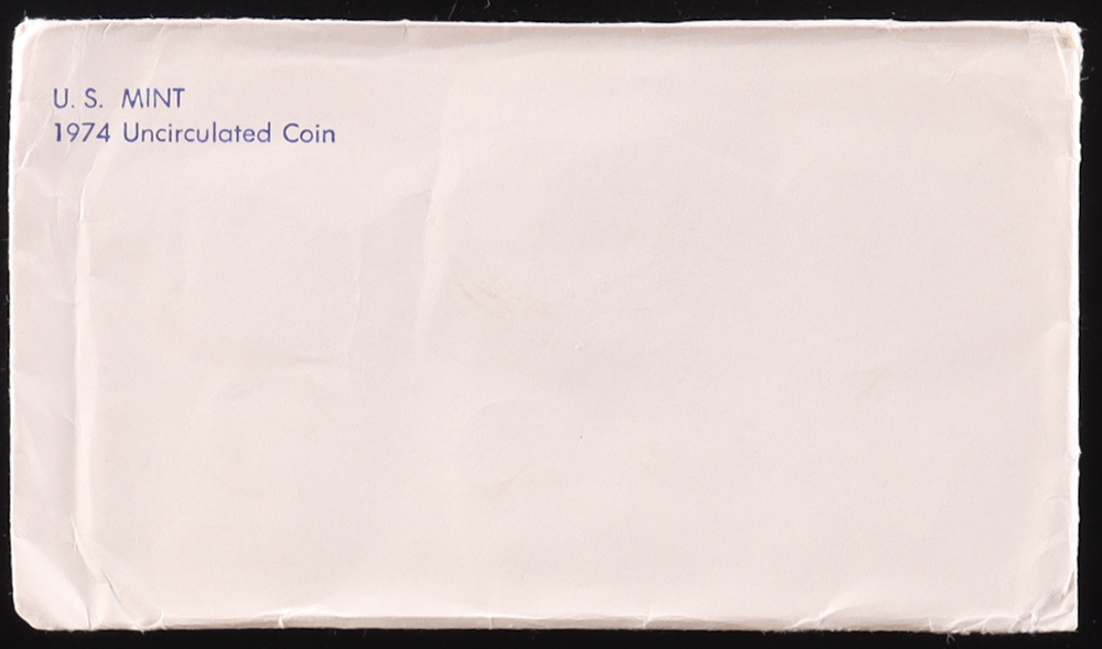 1974 Uncirculated United States Mint Souvenir (12) Coin Set at PristineAuction.com 1974 Uncirculated United States Mint Souvenir (12) Coin Set at PristineAuction.com