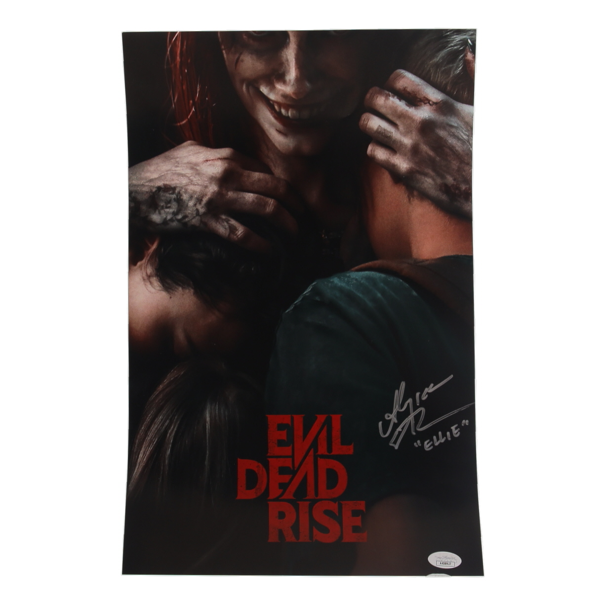 Alyssa Sutherland Signed "Evil Dead Rise" 11x17 Photo Inscribed "Ellie" (JSA) at PristineAuction.com Alyssa Sutherland Signed "Evil Dead Rise" 11x17 Photo Inscribed "Ellie" (JSA) at PristineAuction.com
