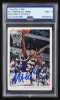 Larry Bird / Magic Johnson Signed 1992-93 Upper Deck #SP1 (PSA | Auto Grade 9) at PristineAuction.com