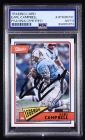 Earl Campbell Signed 2018 Panini Classics Legends #192 (PSA) at PristineAuction.com