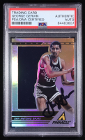 George Gervin Signed 2013-14 Panini Pinnacle 1st Quarter Clear Vision #88 (PSA) at PristineAuction.com
