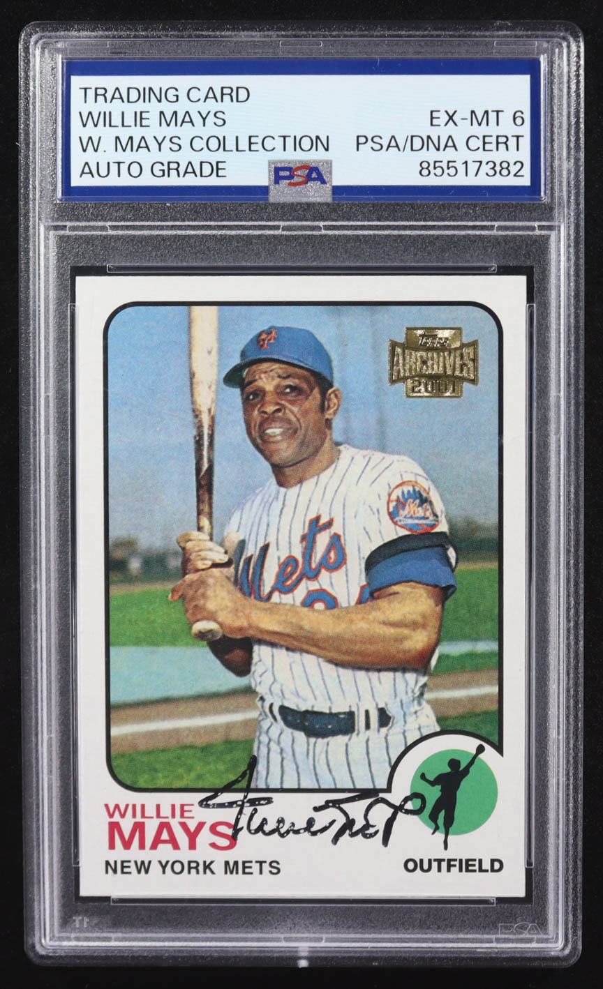 Willie Mays Signed 2001 Topps Archives #169 (PSA | Auto Grade 6) at PristineAuction.com Willie Mays Signed 2001 Topps Archives #169 (PSA | Auto Grade 6) at PristineAuction.com