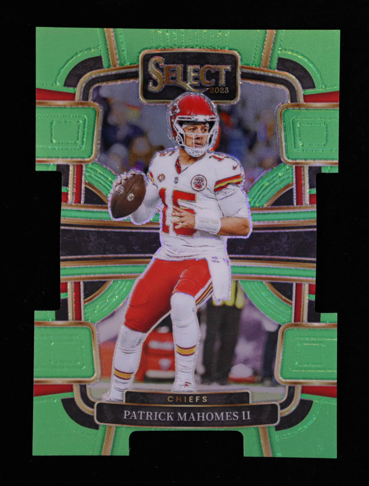 Patrick Mahomes II 2023 Select Prizm Neon Green Die Cut #49 #266/599