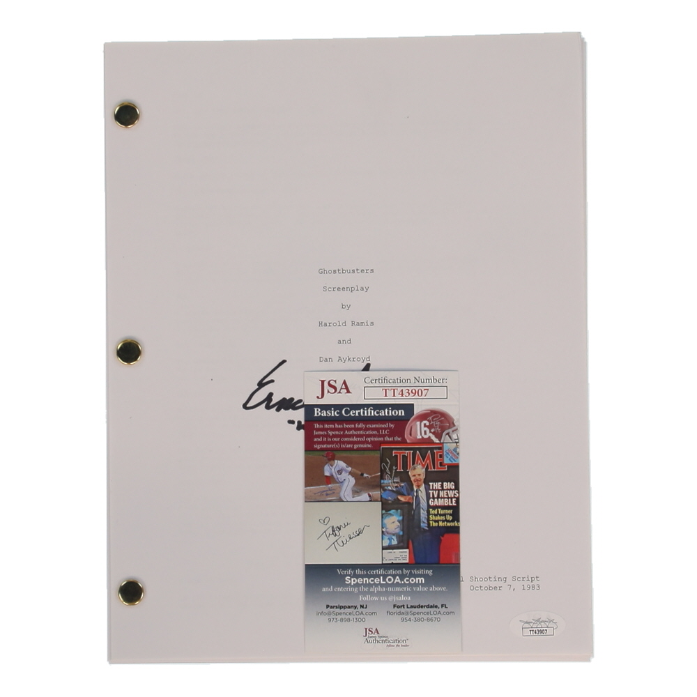 Ernie Hudson Signed "Ghostbusters" Script Cover Page Inscribed "Winston" (JSA) at PristineAuction.com Ernie Hudson Signed "Ghostbusters" Script Cover Page Inscribed "Winston" (JSA) at PristineAuction.com