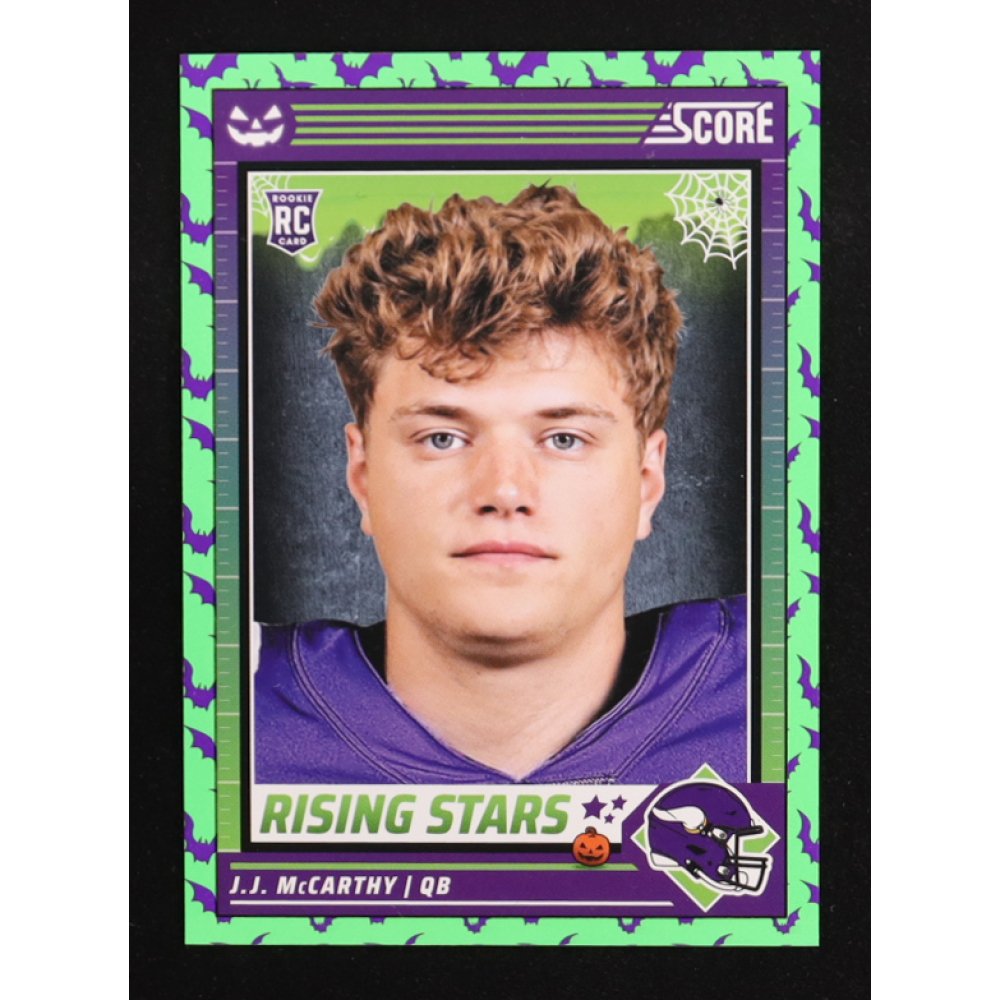 J.J. McCarthy 2024 Score Halloween Rising Stars Bats #19 RC at PristineAuction.com