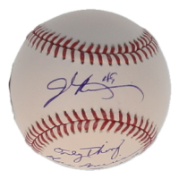 John Rocker Signed OML Baseball Inscribed "Only Thing More American Than Baseball is Trump!" (Beckett) at PristineAuction.com