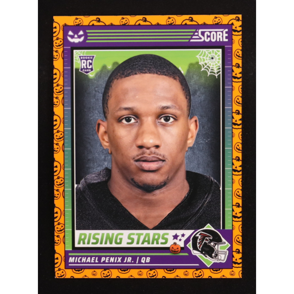 Michael Penix Jr. 2024 Score Halloween Rising Stars Pumpkin #39 RC at PristineAuction.com