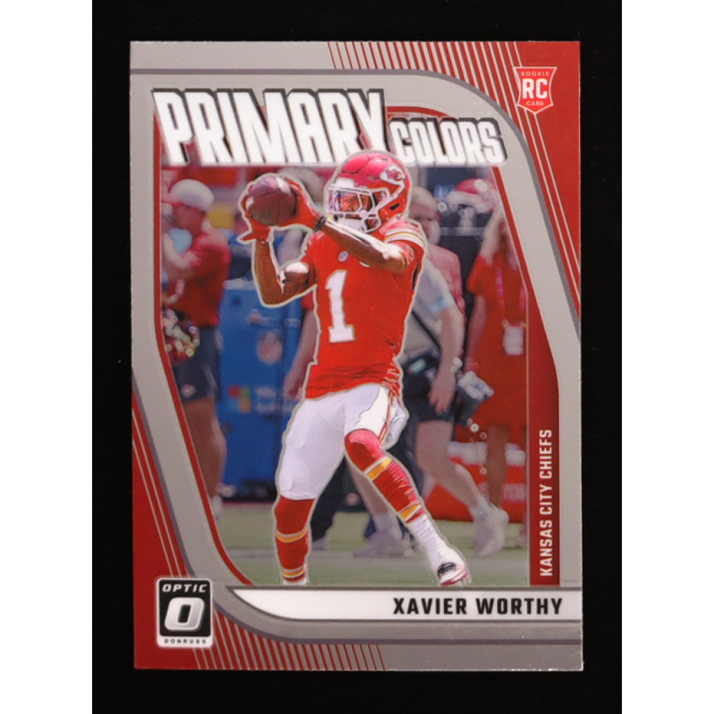 Xavier Worthy 2024 Donruss Optic Rookie Primary Colors #7 RC at PristineAuction.com