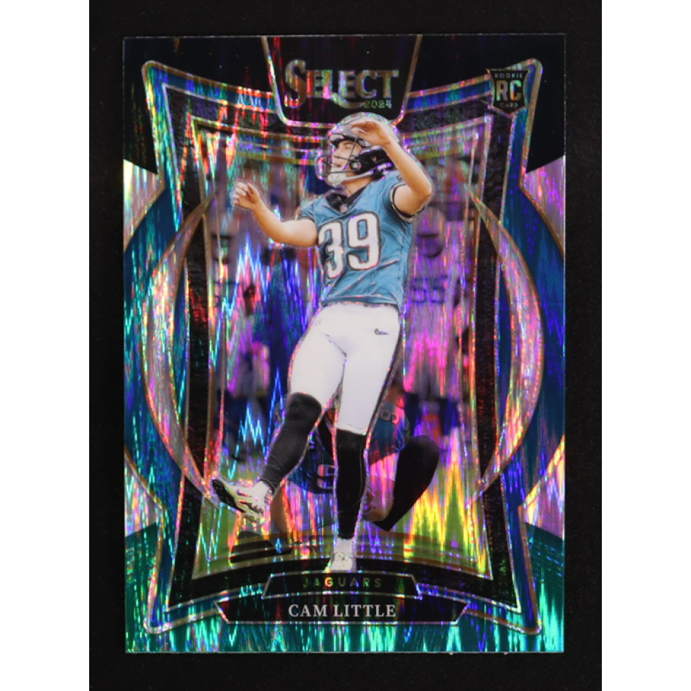 Cam Little 2024 Select Prizm Black and Green Shock #49 RC at PristineAuction.com