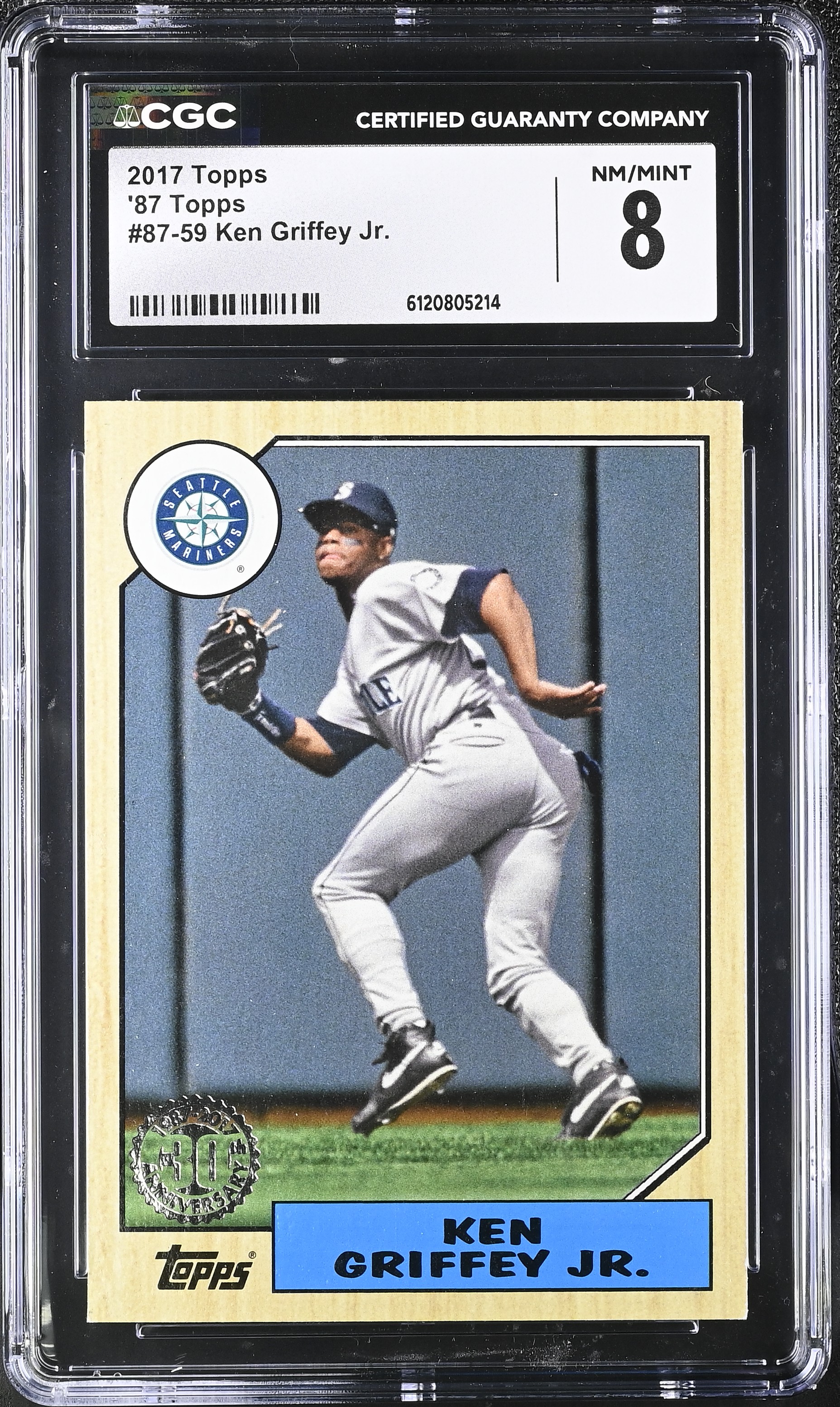 Ken Griffey Jr. 2017 Topps '87 Topps #8759 (CGC 8) at PristineAuction.com Ken Griffey Jr. 2017 Topps '87 Topps #8759 (CGC 8) at PristineAuction.com