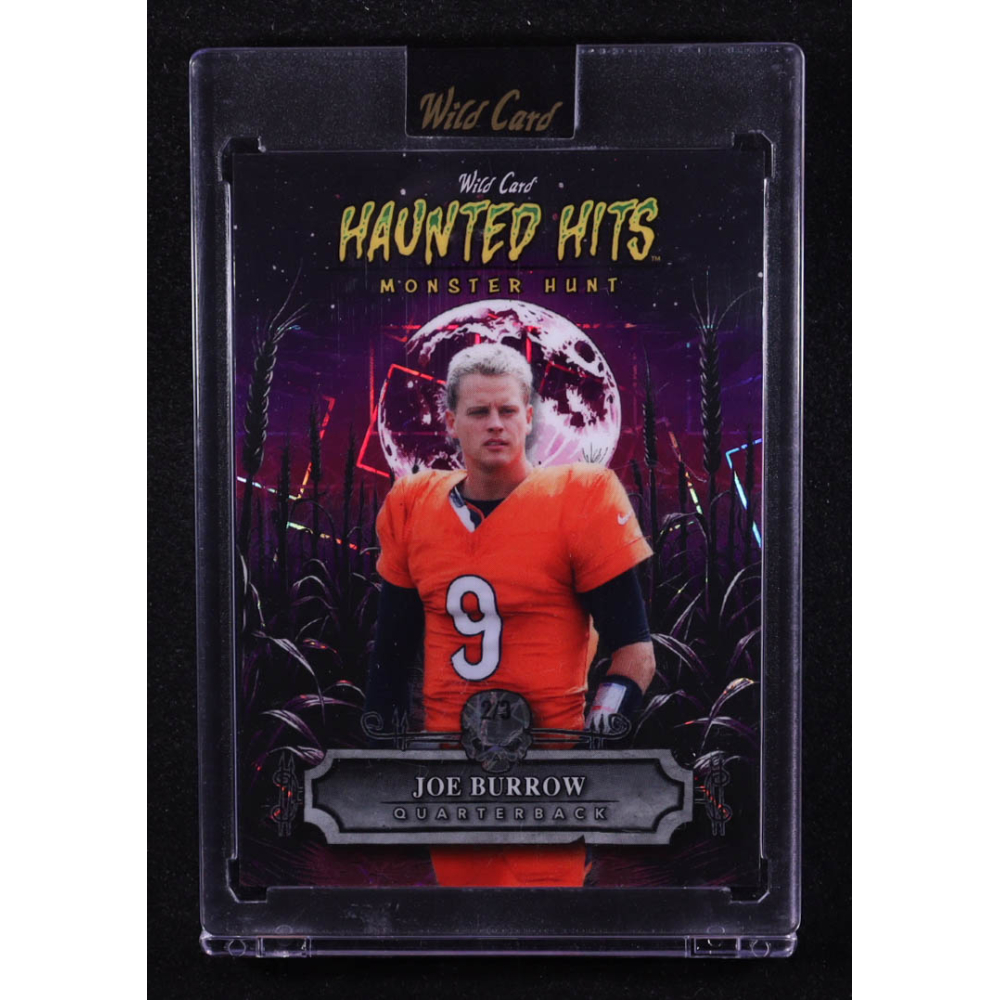 Joe Burrow 2025 Wild Card Haunted Hits Monster Hunt Lazer Purple Corn Field #HHCF-JB #1/1 at PristineAuction.com