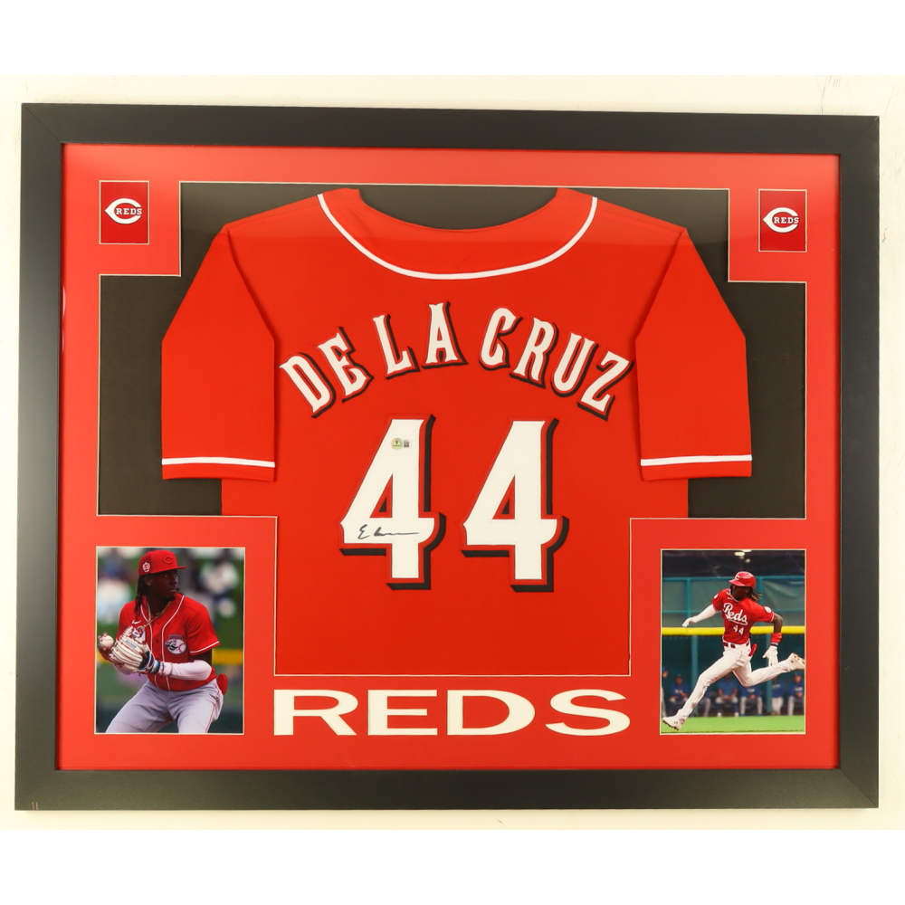 Elly De La Cruz Signed Custom Framed Jersey Display (Beckett) at PristineAuction.com