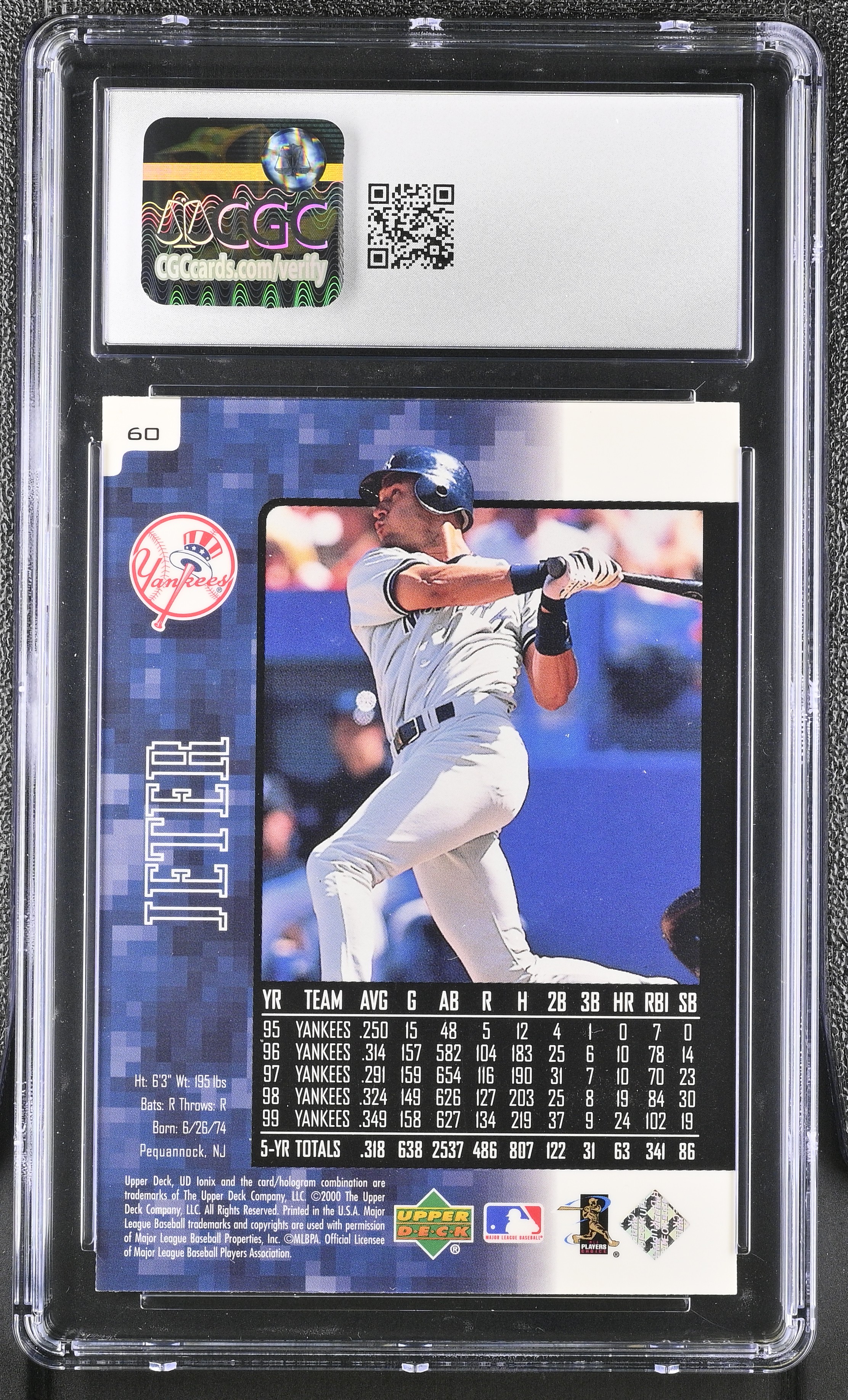 Derek Jeter 2000 UD Ionix #60 (CGC 8) at PristineAuction.com Derek Jeter 2000 UD Ionix #60 (CGC 8) at PristineAuction.com