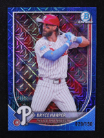 Bryce Harper 2025 Bowman Chrome Bowman Mega Box Blue Refractors #3 #29/150 at PristineAuction.com
