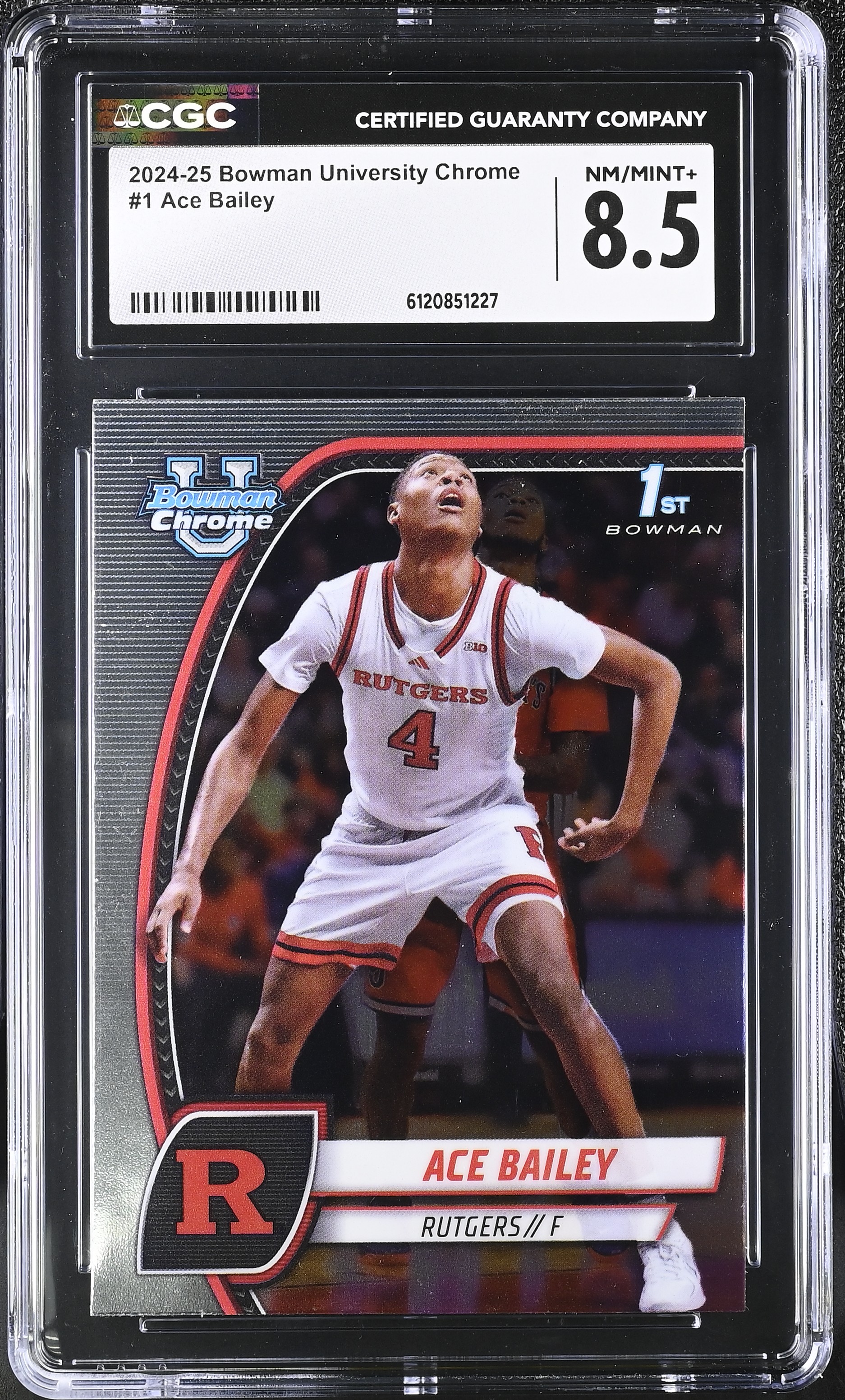 Ace Bailey 2024-25 Bowman Chrome University #1 RC (CGC 8.5) at PristineAuction.com Ace Bailey 2024-25 Bowman Chrome University #1 RC (CGC 8.5) at PristineAuction.com