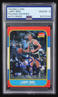 Larry Bird Signed 1986-87 Fleer #9 (PSA | Auto Grade 10) at PristineAuction.com