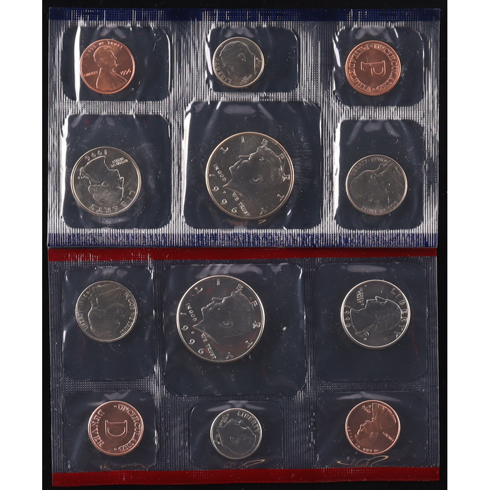 1996 Uncirculated United States Mint (12) Coin Set at PristineAuction.com