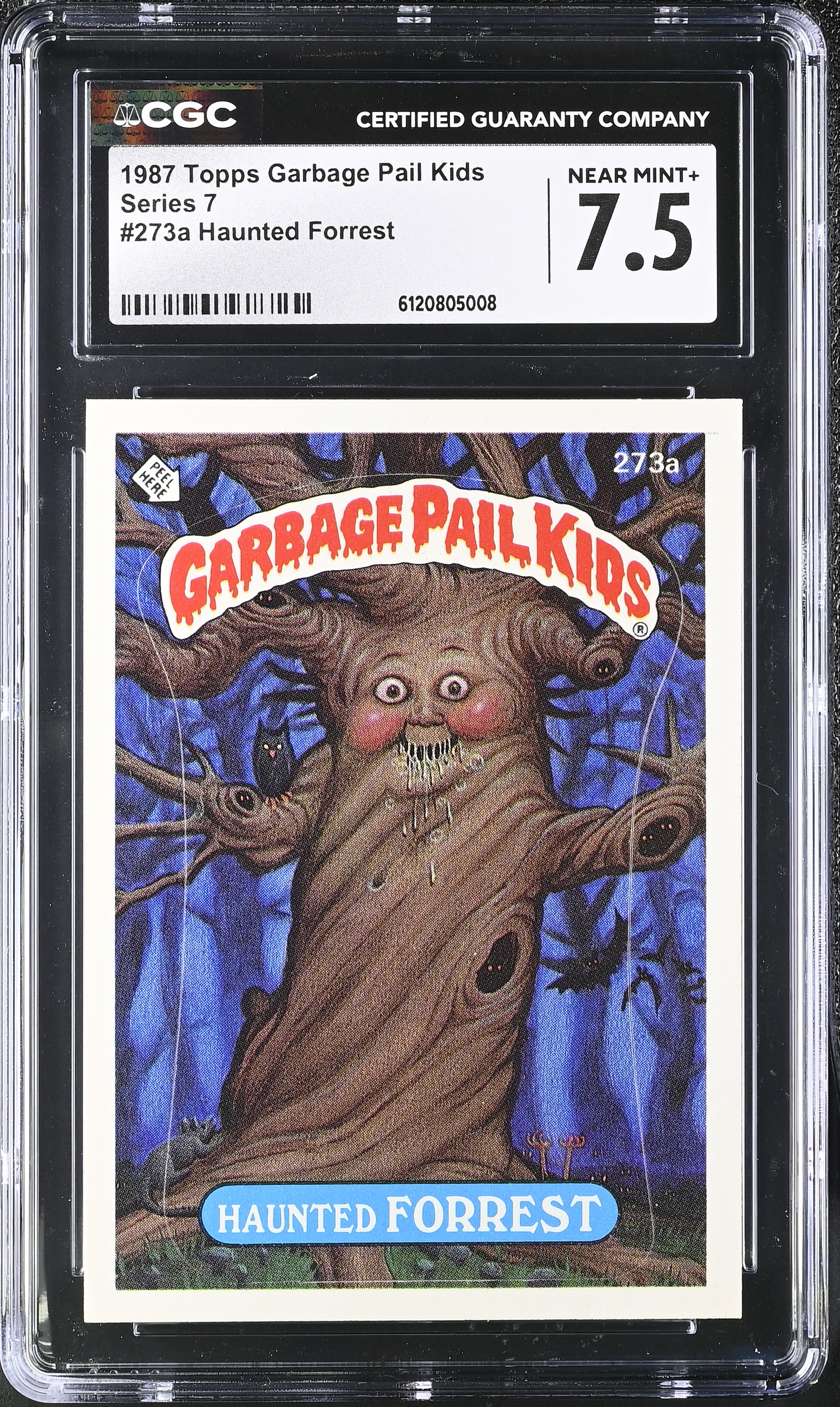 Haunted Forrest 1987 Topps Garbage Pail Kids #273a (CGC 7.5) at PristineAuction.com Haunted Forrest 1987 Topps Garbage Pail Kids #273a (CGC 7.5) at PristineAuction.com