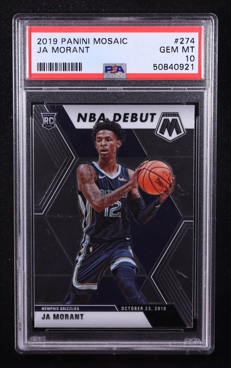 Ja Morant 2019-20 Panini Mosaic #274 RC (PSA 10) at PristineAuction.com Ja Morant 2019-20 Panini Mosaic #274 RC (PSA 10) at PristineAuction.com