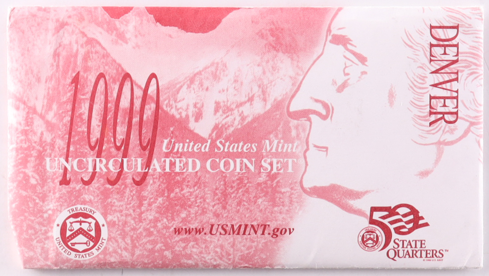 1999 Uncirculated United States Mint (10) Coin Set at PristineAuction.com 1999 Uncirculated United States Mint (10) Coin Set at PristineAuction.com