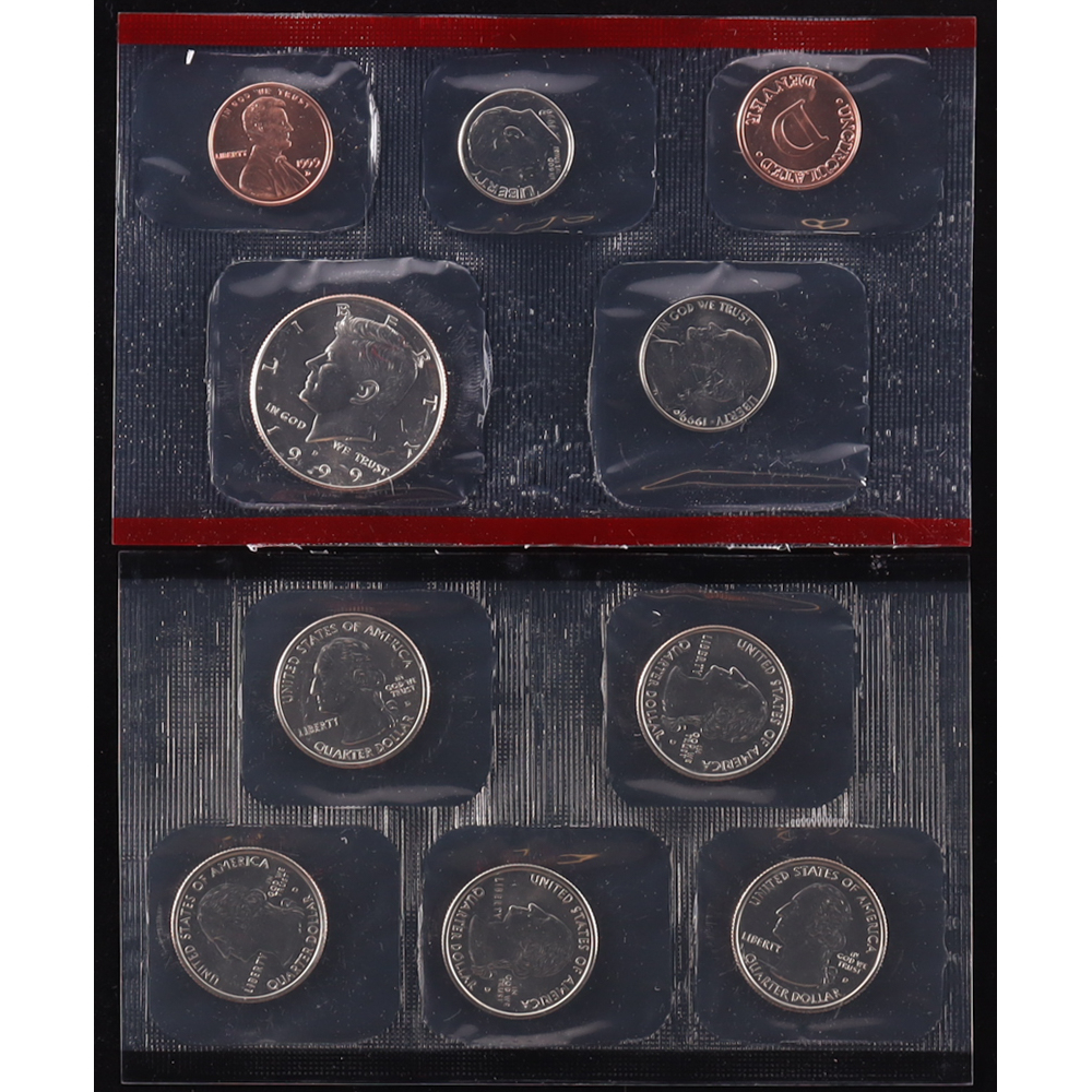 1999 Uncirculated United States Mint (10) Coin Set at PristineAuction.com
