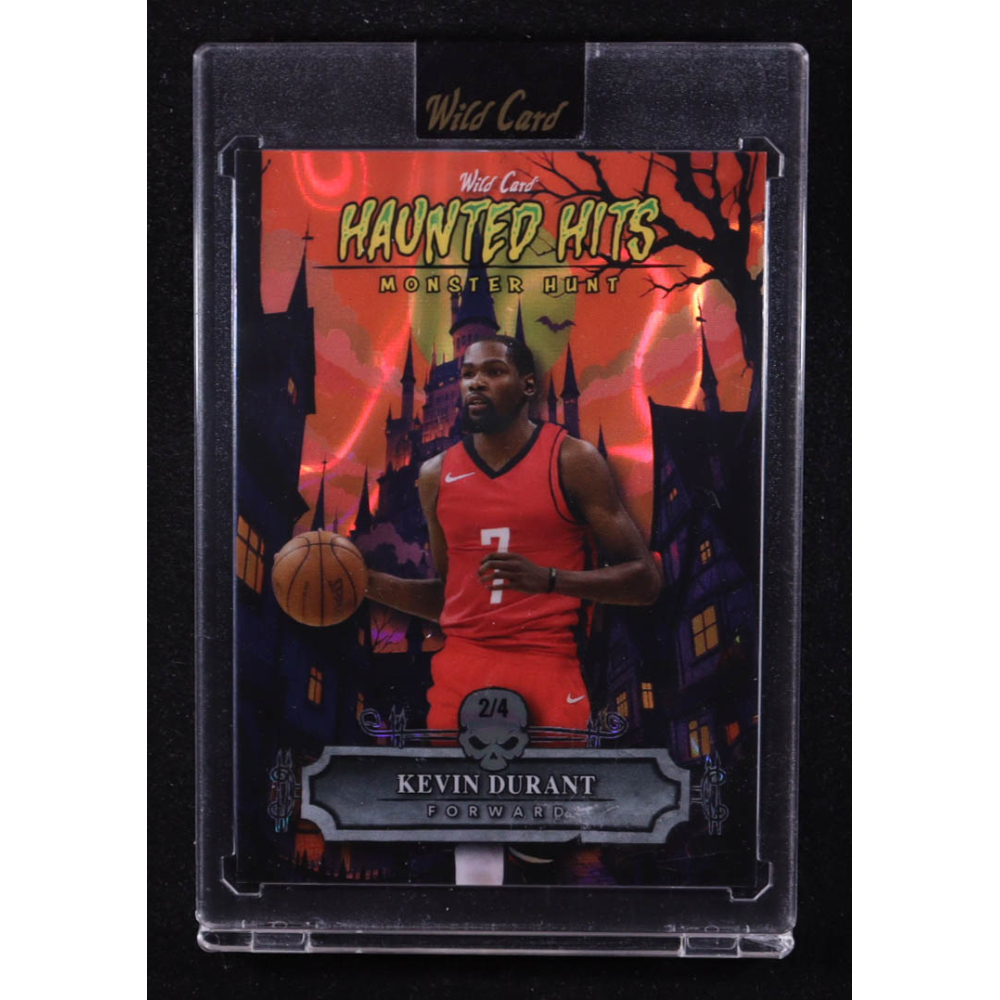 Kevin Durant II 2025 Wild Card Haunted Hits Monster Hunt Orange Lava #HHCC-KD #2/4 at PristineAuction.com