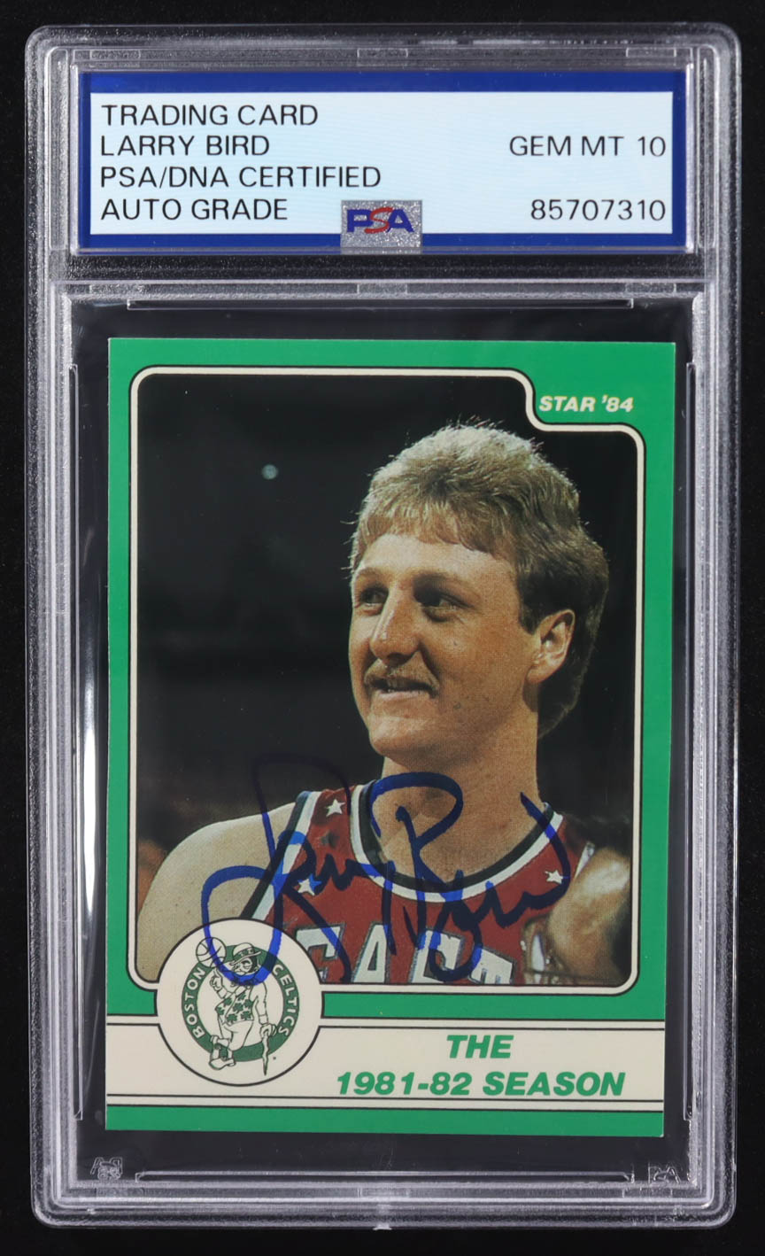 Larry Bird Signed 1984 Star Larry Bird #9 (PSA | Auto Grade 10) at PristineAuction.com Larry Bird Signed 1984 Star Larry Bird #9 (PSA | Auto Grade 10) at PristineAuction.com