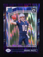 Drake Maye 2024 Donruss Optic Purple Shock #229 RR RC at PristineAuction.com