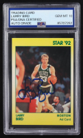 Larry Bird Signed 1992 Star Ad Card #NNO (PSA | Auto Grade 10) at PristineAuction.com