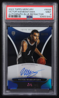 Victor Wembanyama 2023-24 Topps Mercury Victor Wembanyama Autographs Blue Refractors #WA6 #58/75 RC (PSA 9) at PristineAuction.com
