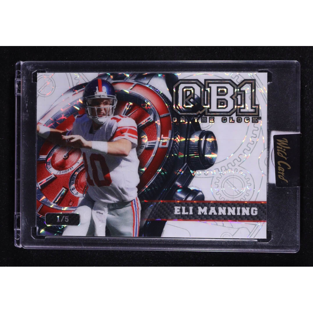 Eli Manning 2024 Wild Card QB1 On the Clock White Foil #OCW-WH-EM1 #1/5 at PristineAuction.com