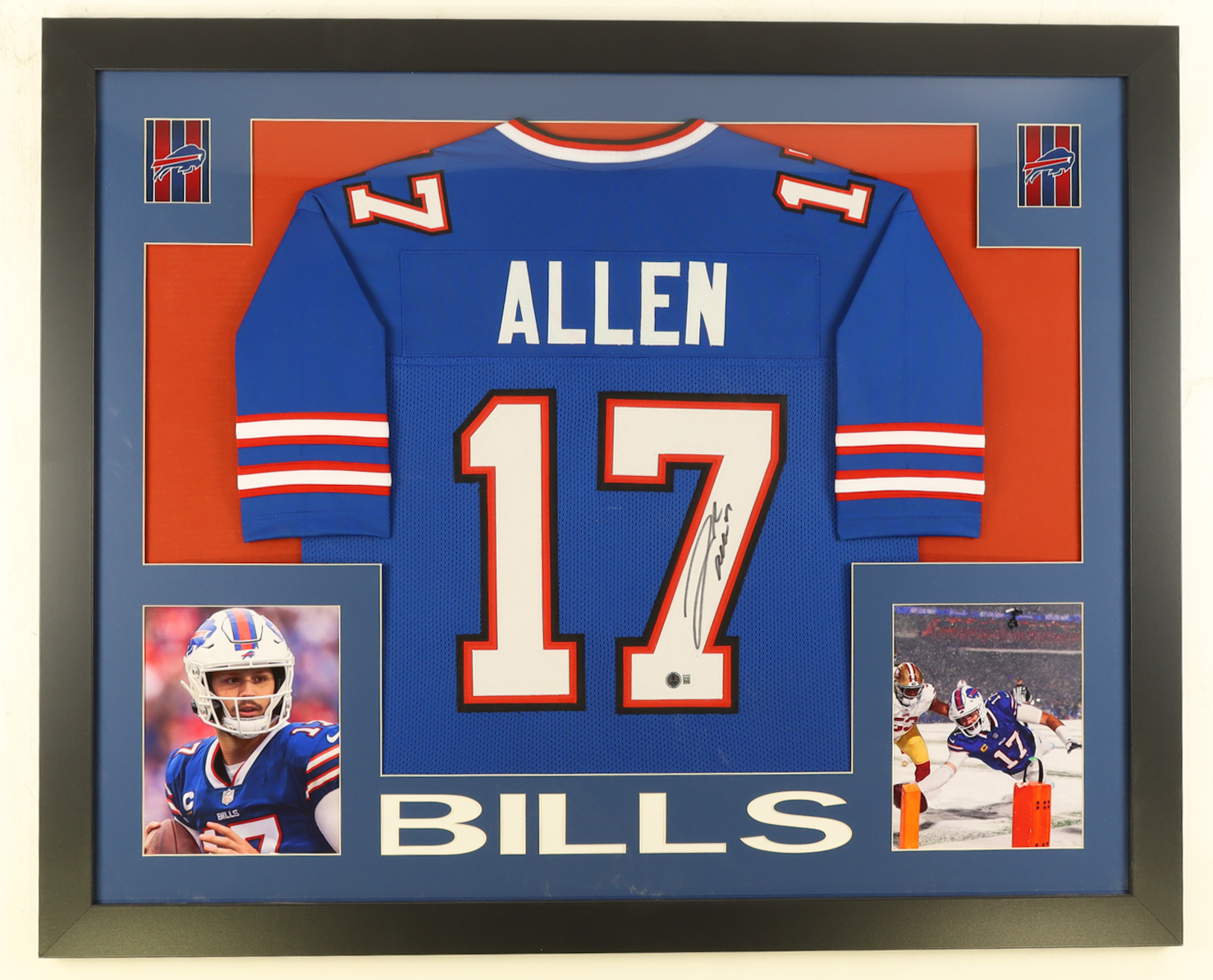 Josh Allen Signed Custom Framed Jersey Display (Beckett) at PristineAuction.com Josh Allen Signed Custom Framed Jersey Display (Beckett) at PristineAuction.com