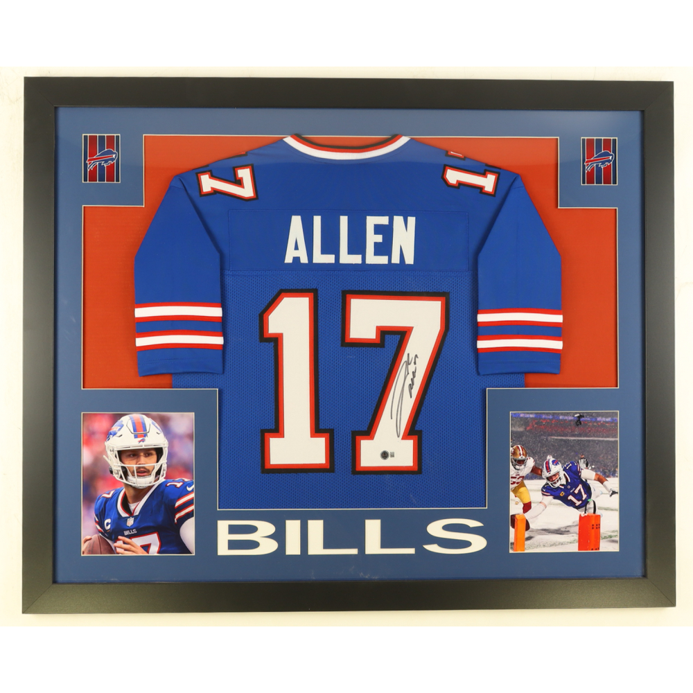 Josh Allen Signed Custom Framed Jersey Display (Beckett) at PristineAuction.com