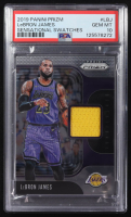 LeBron James 2019-20 Panini Prizm Sensational Swatches #73 (PSA 10) at PristineAuction.com