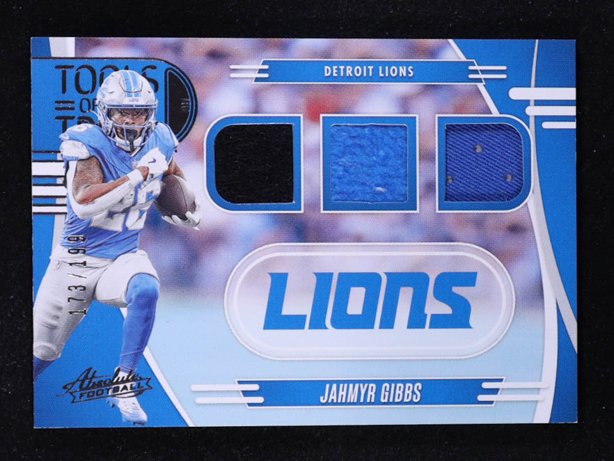 Jahmyr Gibbs 2025 Absolute Tools of the Trade Triple #17 #173/199 at PristineAuction.com Jahmyr Gibbs 2025 Absolute Tools of the Trade Triple #17 #173/199 at PristineAuction.com