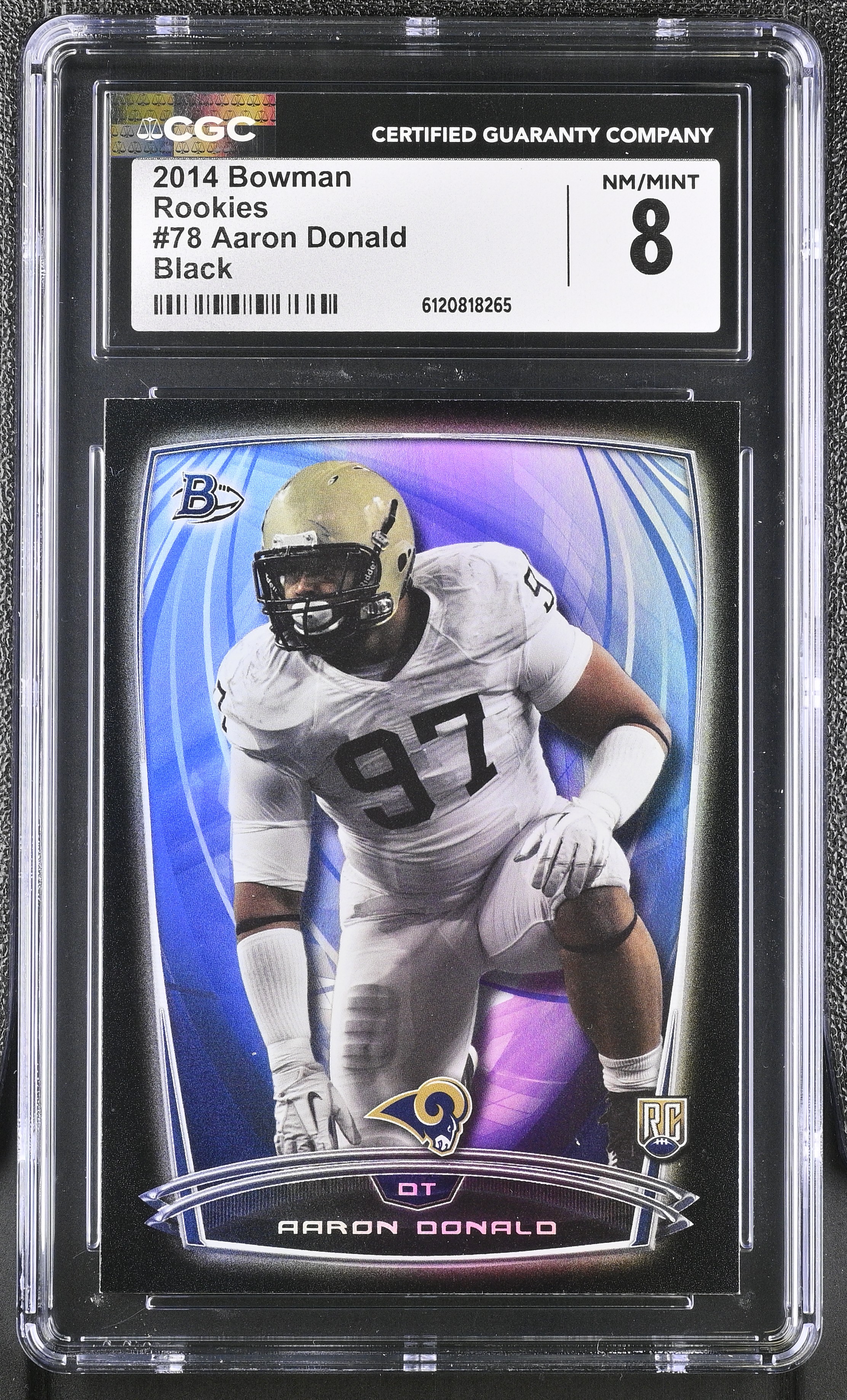 Aaron Donald 2014 Bowman Rookies Black #78 RC (CGC 8) at PristineAuction.com Aaron Donald 2014 Bowman Rookies Black #78 RC (CGC 8) at PristineAuction.com