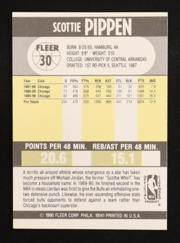 Scottie Pippen 1990-91 Fleer #30 at PristineAuction.com Scottie Pippen 1990-91 Fleer #30 at PristineAuction.com