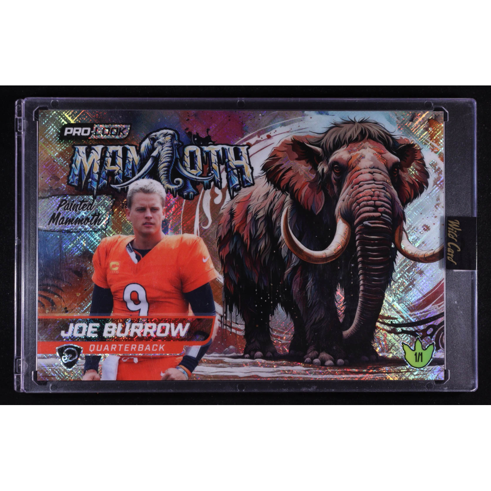 Joe Burrow 2025 Wild Card Alumination Pro-Look DinoMight Mammoth Skylight Jumbo #DMPMM107a-JB #1/1 at PristineAuction.com