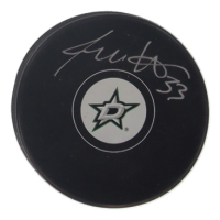 Benoit Hogue Signed Stars Logo Hockey Puck (JSA) at PristineAuction.com
