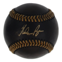 Nolan Ryan Signed Black Leather OML Baseball (PSA) at PristineAuction.com