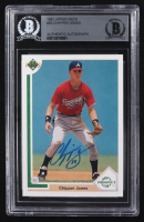 Chipper Jones Signed 1991 Upper Deck #55 RC (BGS | Auto Grade Authentic) at PristineAuction.com